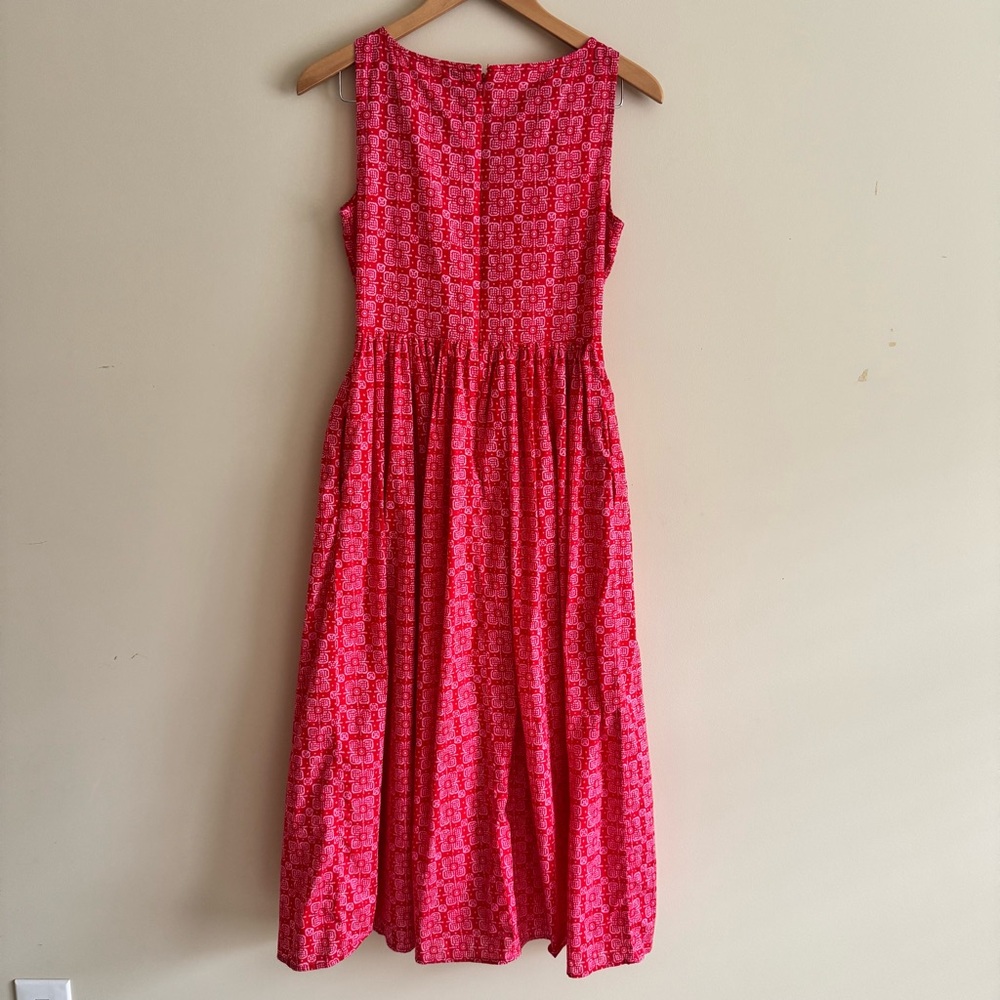 J.Crew Factory Smocked Boatneck Midi Dress Size XS - Picture 6 of 16